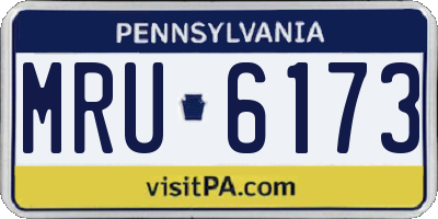 PA license plate MRU6173