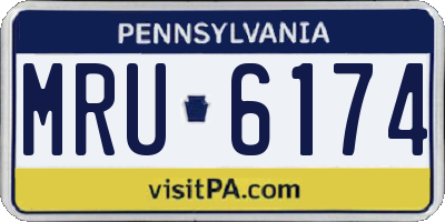 PA license plate MRU6174