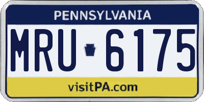 PA license plate MRU6175