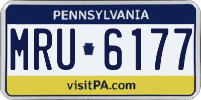 PA license plate MRU6177