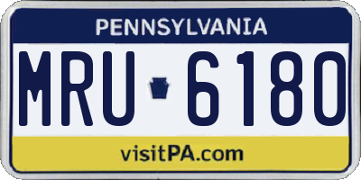 PA license plate MRU6180