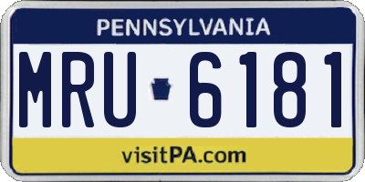 PA license plate MRU6181