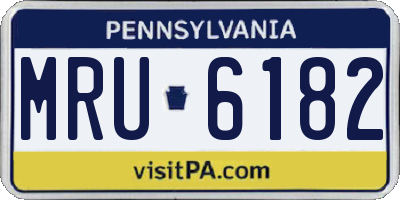 PA license plate MRU6182