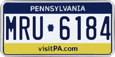 PA license plate MRU6184