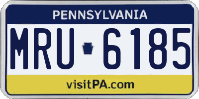 PA license plate MRU6185