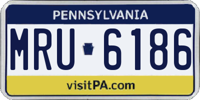 PA license plate MRU6186
