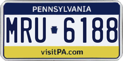 PA license plate MRU6188