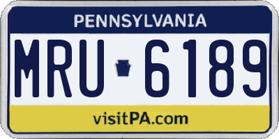 PA license plate MRU6189