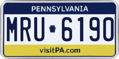 PA license plate MRU6190