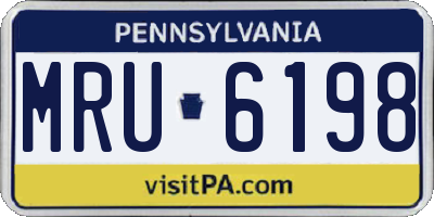PA license plate MRU6198