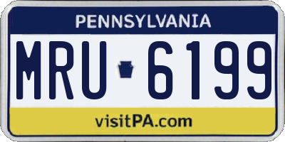 PA license plate MRU6199