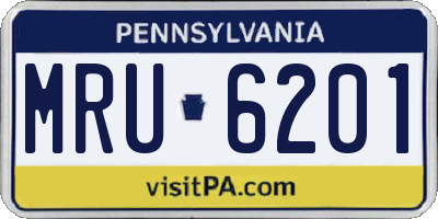 PA license plate MRU6201