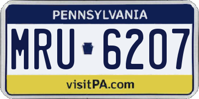 PA license plate MRU6207