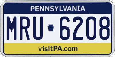 PA license plate MRU6208