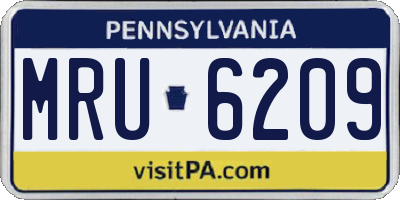PA license plate MRU6209