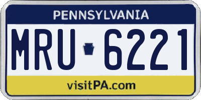 PA license plate MRU6221