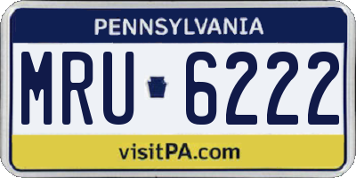 PA license plate MRU6222