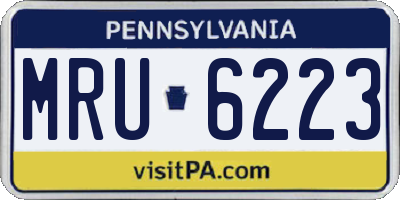 PA license plate MRU6223