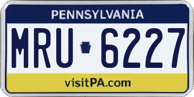 PA license plate MRU6227