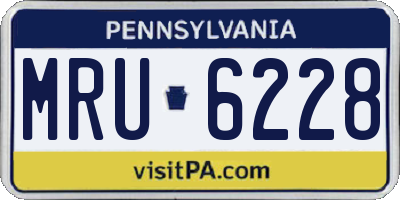 PA license plate MRU6228