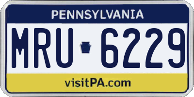 PA license plate MRU6229