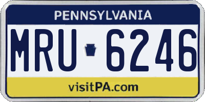 PA license plate MRU6246