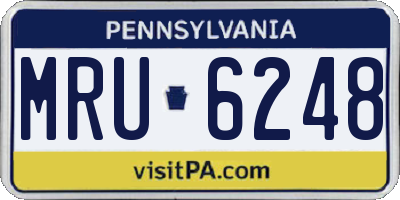 PA license plate MRU6248