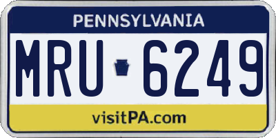 PA license plate MRU6249