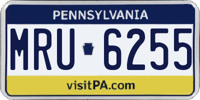 PA license plate MRU6255