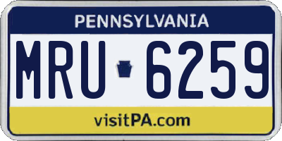 PA license plate MRU6259