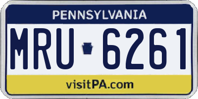 PA license plate MRU6261