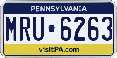 PA license plate MRU6263