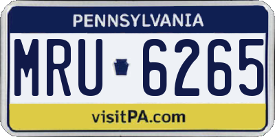 PA license plate MRU6265