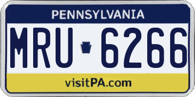 PA license plate MRU6266