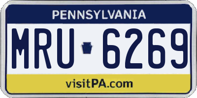 PA license plate MRU6269