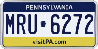 PA license plate MRU6272