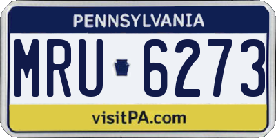 PA license plate MRU6273