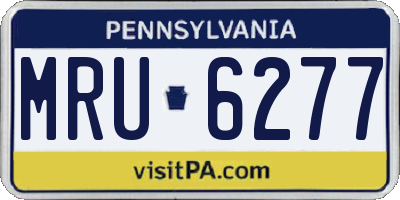 PA license plate MRU6277