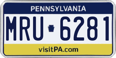 PA license plate MRU6281