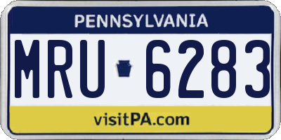 PA license plate MRU6283
