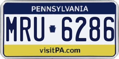 PA license plate MRU6286