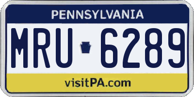 PA license plate MRU6289