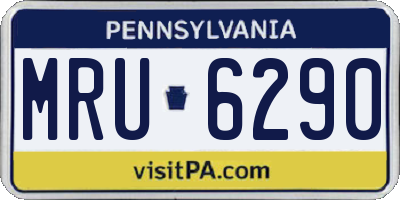 PA license plate MRU6290