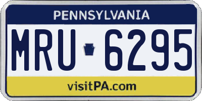 PA license plate MRU6295