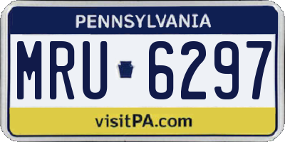PA license plate MRU6297