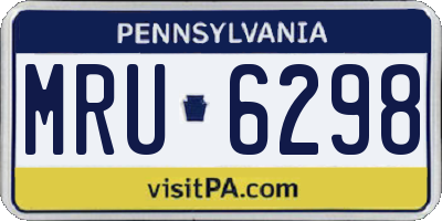 PA license plate MRU6298