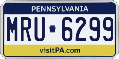 PA license plate MRU6299