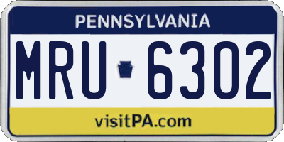 PA license plate MRU6302