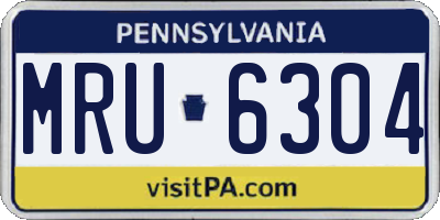 PA license plate MRU6304