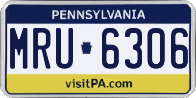 PA license plate MRU6306